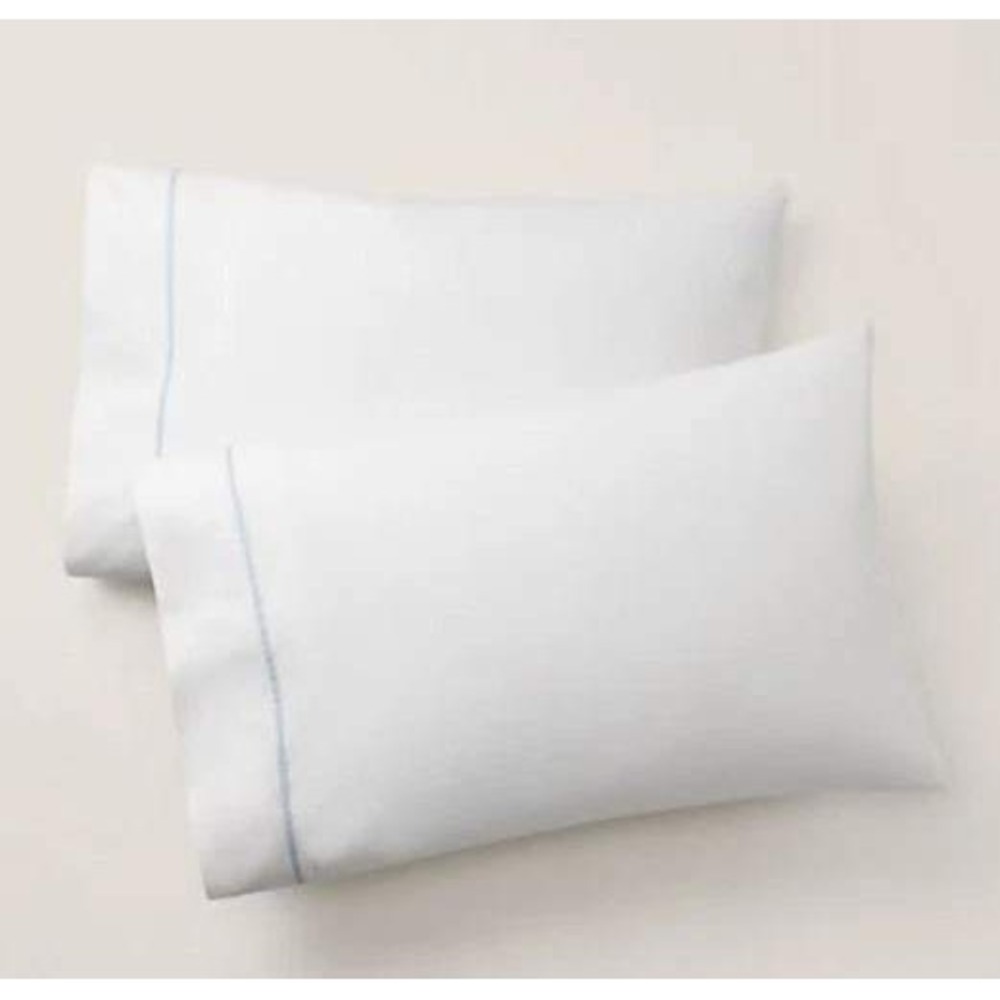 Ralph Lauren Organic Cotton‎ Palmer King Pillow Cases NEW Sky Blue